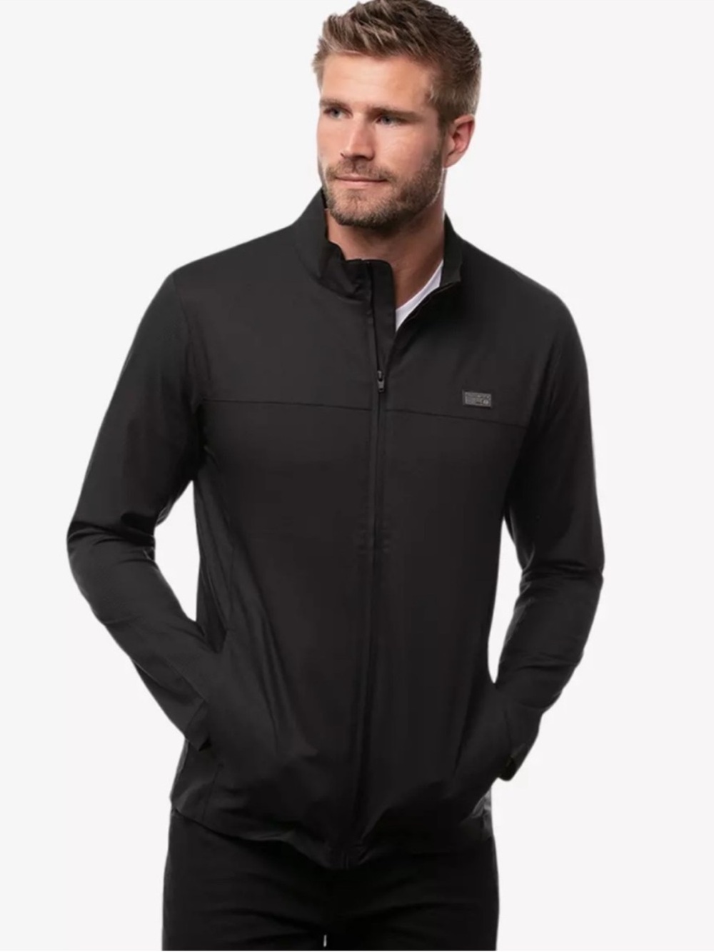 Travis Matthew Men's Black Full-Zip Lightweight Jacket size medium